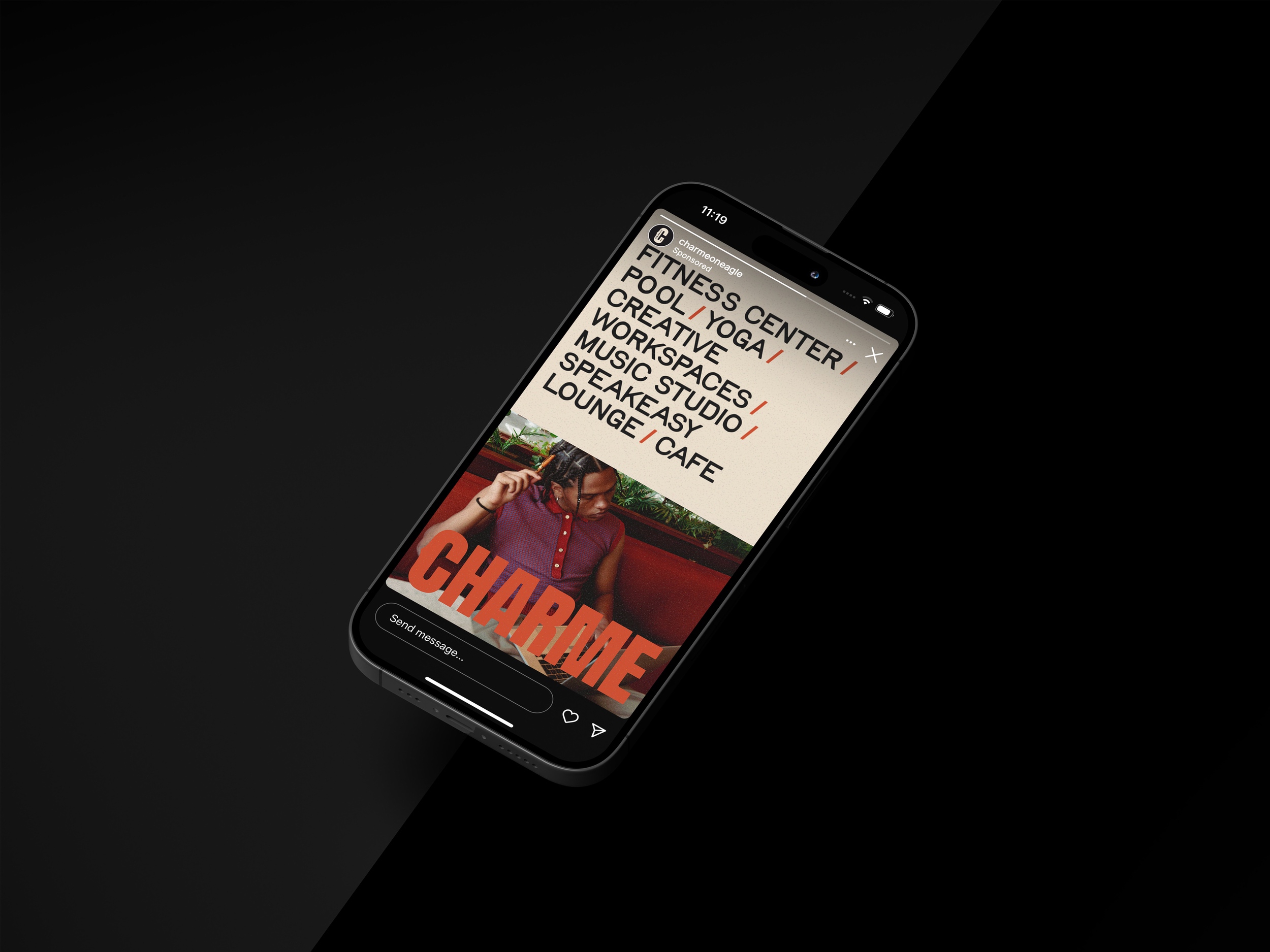 Charme on Eagle Story Ad Mockup