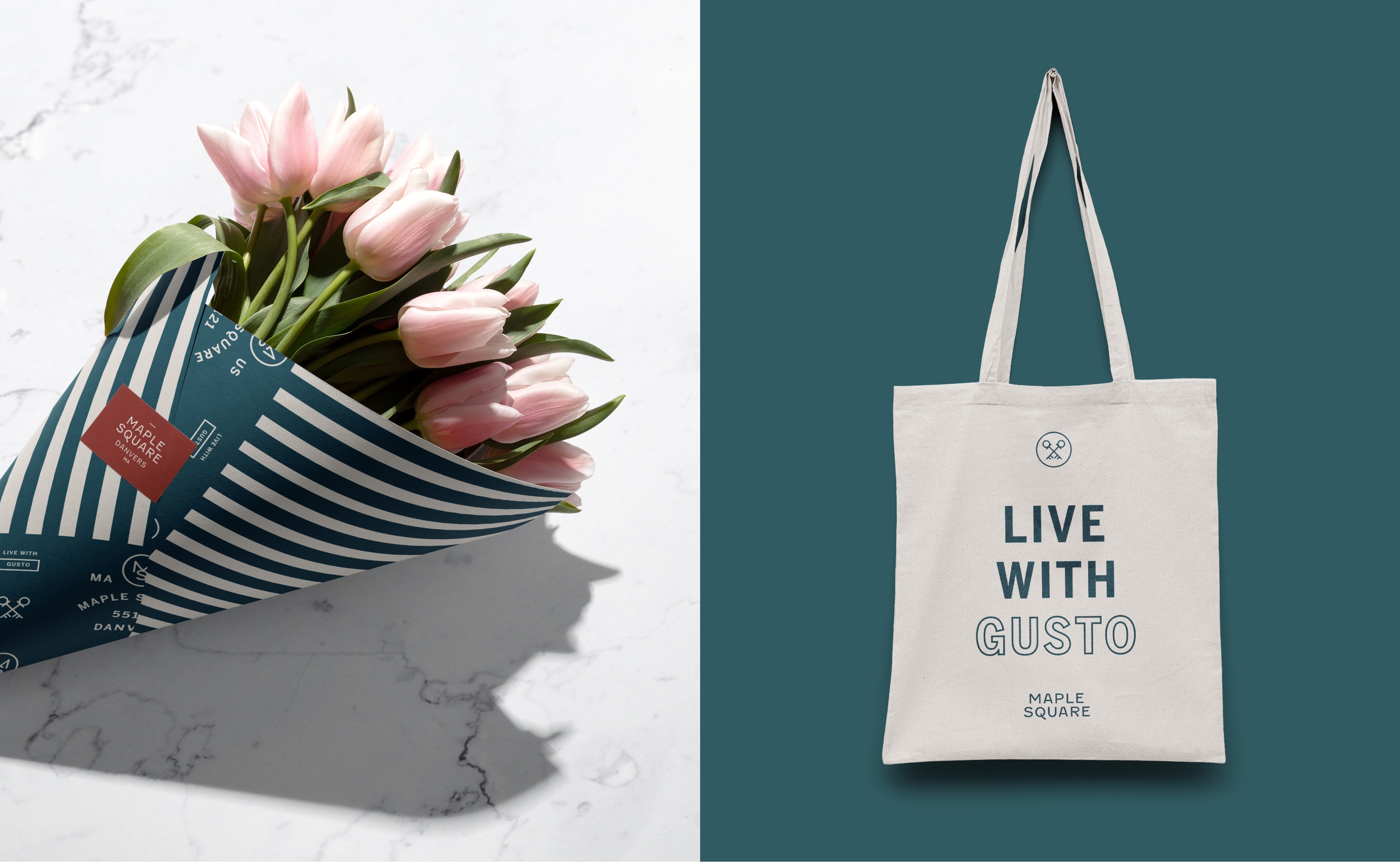 Maple square paper tote