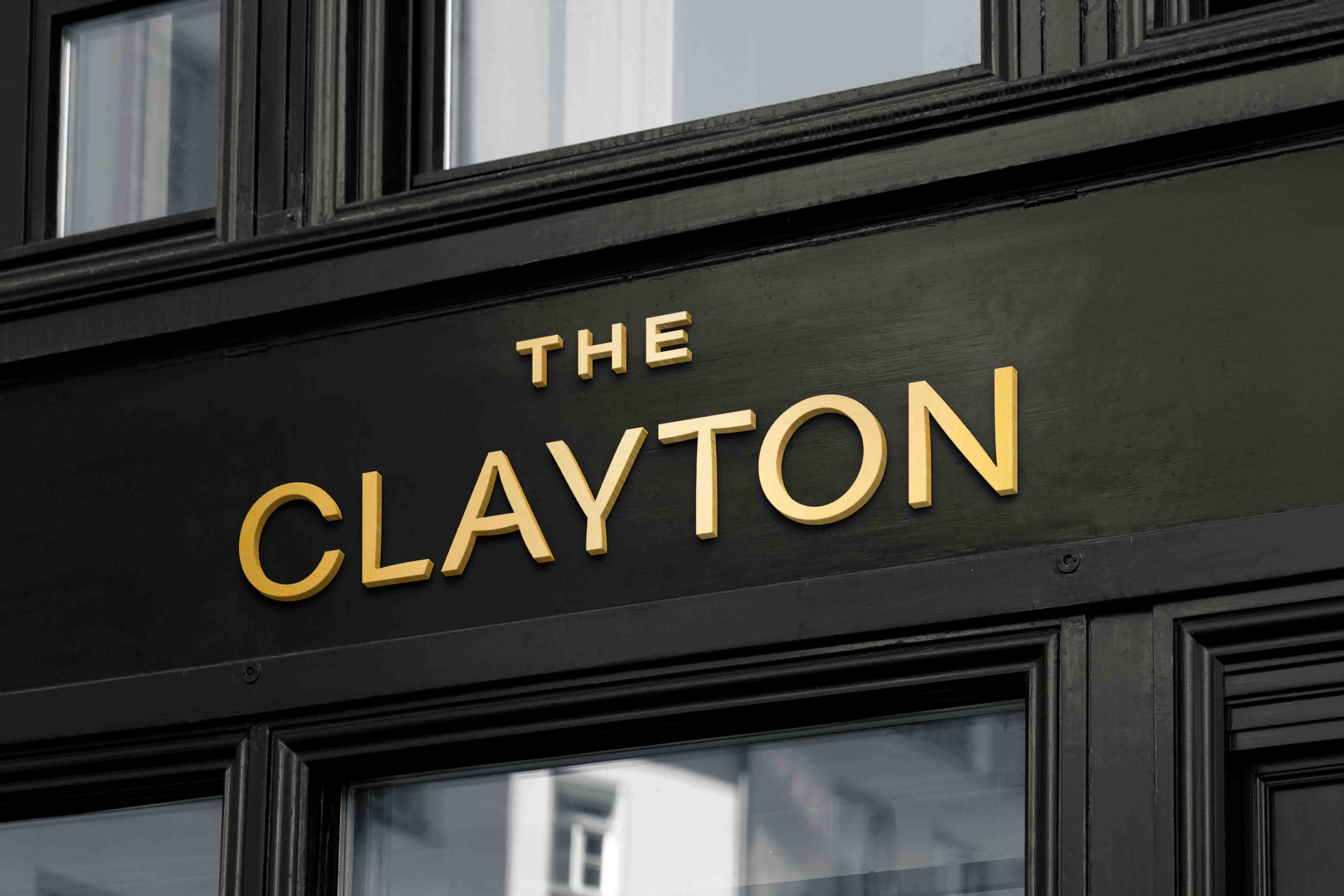 The clayton main sign web