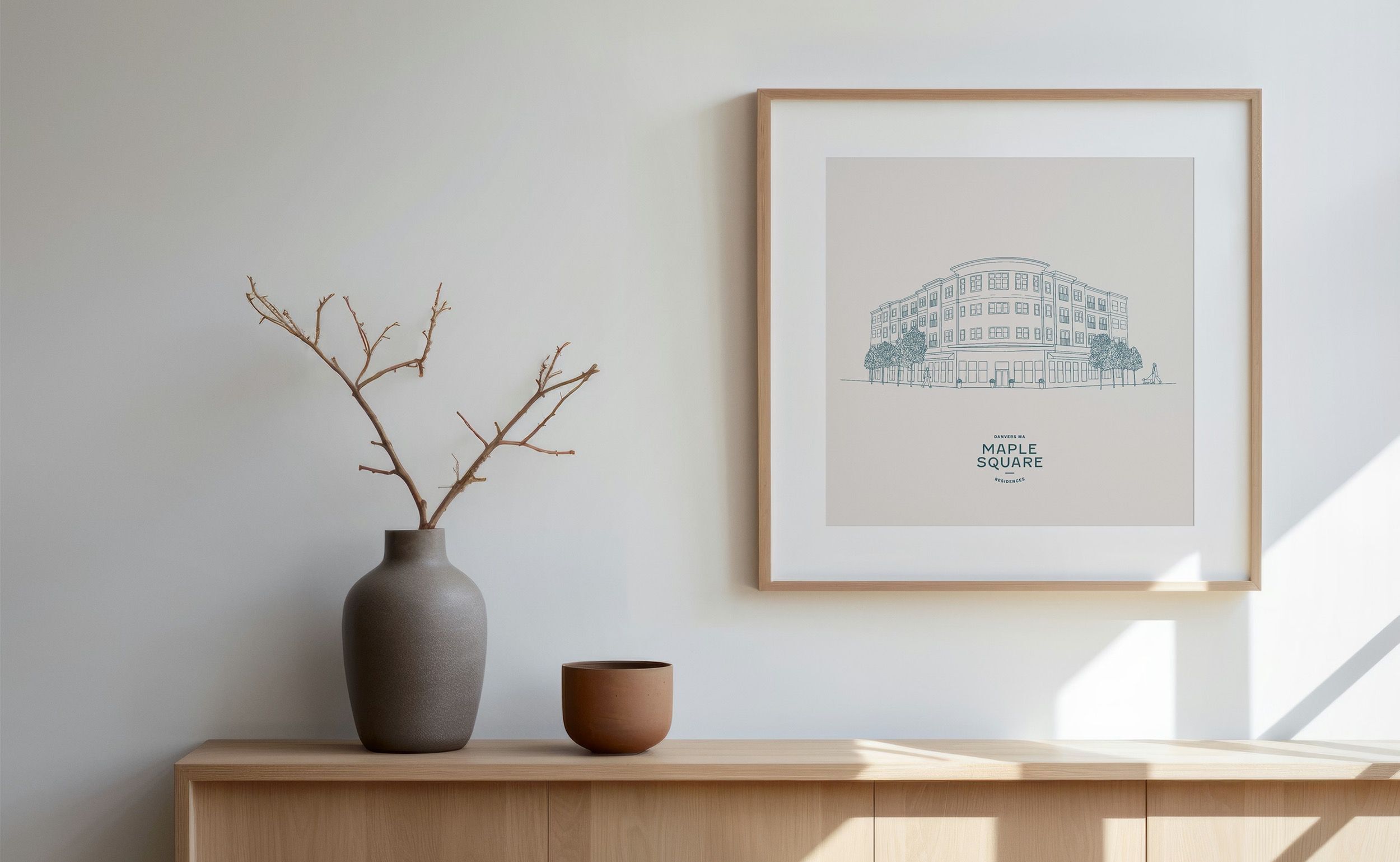 Maple square illustrated art
